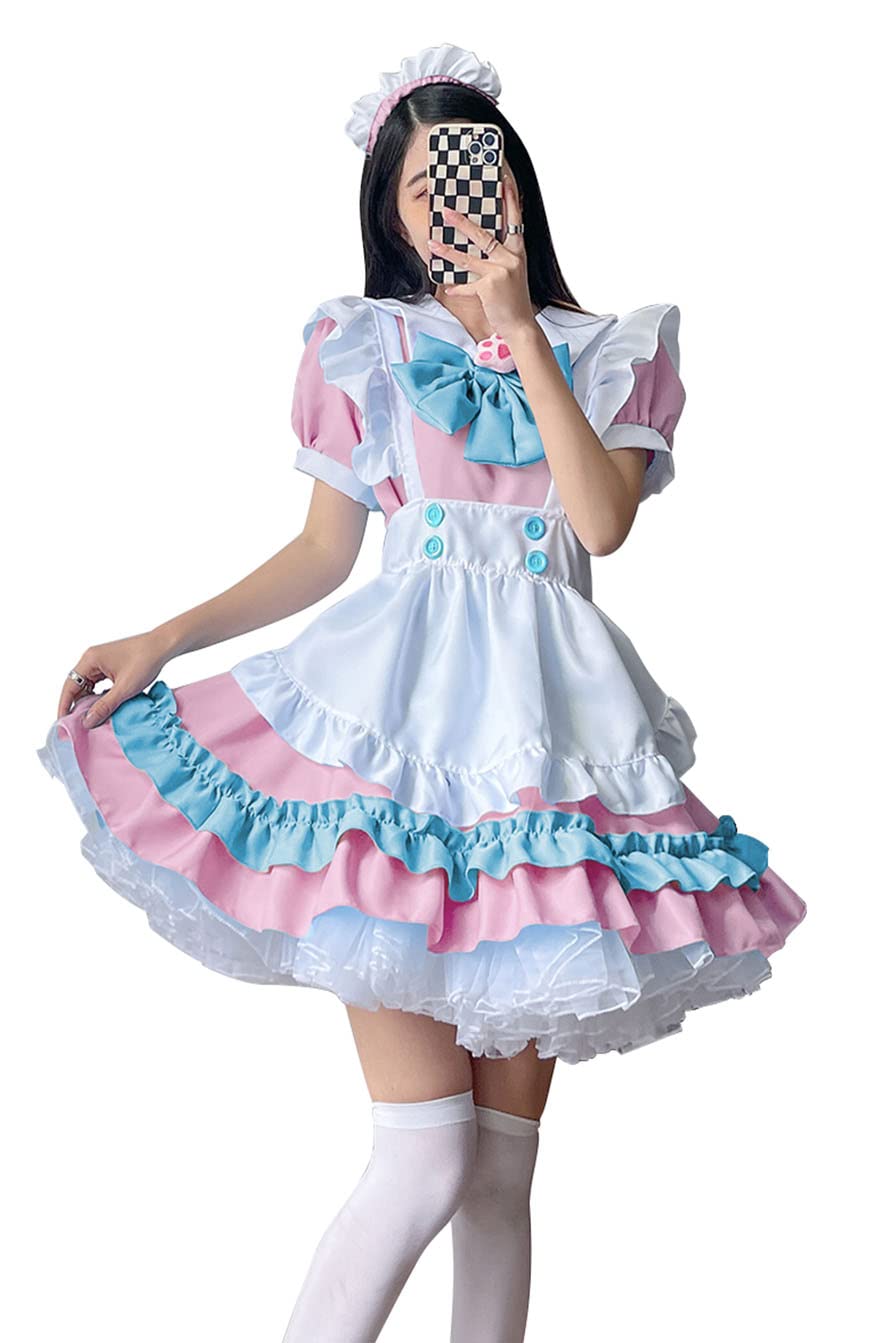 Amazon.co.jp: [FULINE] メイド服 コスプレ かわいい ロリータ 衣装